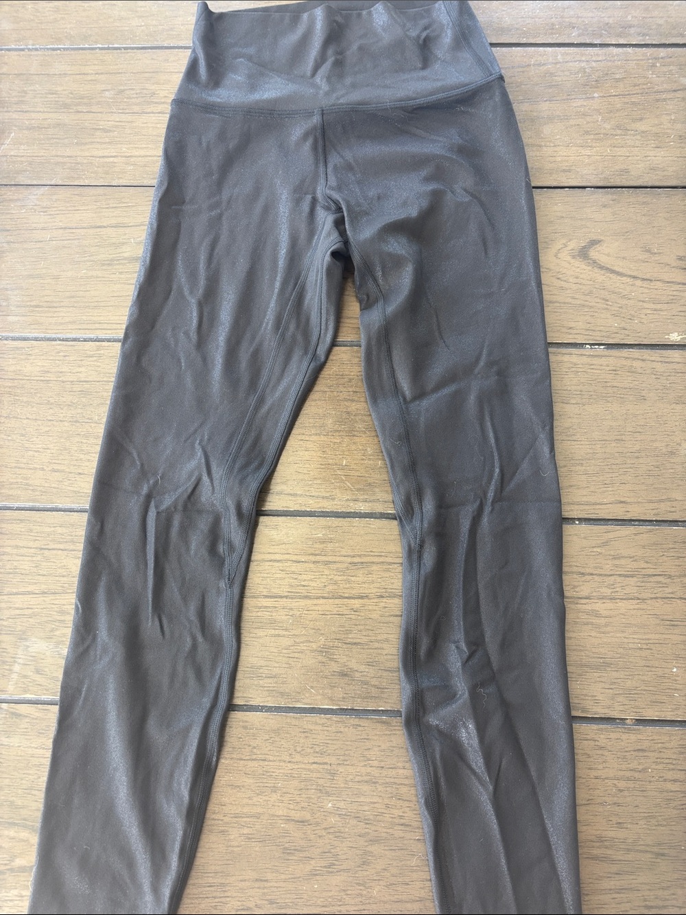 Women’s Align High-Waist Black Leggings Shimmer 28” Size 4